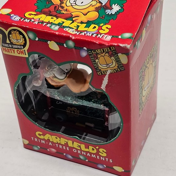New 20 Years of GARFIELD Party On Trim A Tree Ornament 1996 90s Christmas VNTG - Picture 9 of 10